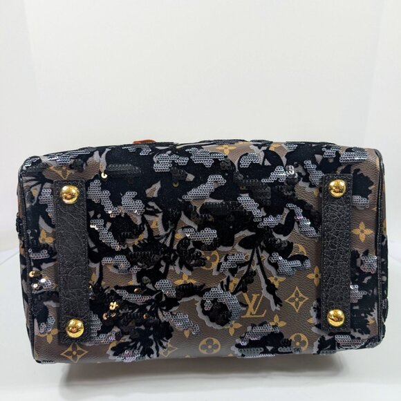 Louis Vuitton Black Monogram Sequin Tisse Speedy 30 - Picture 6 of 16